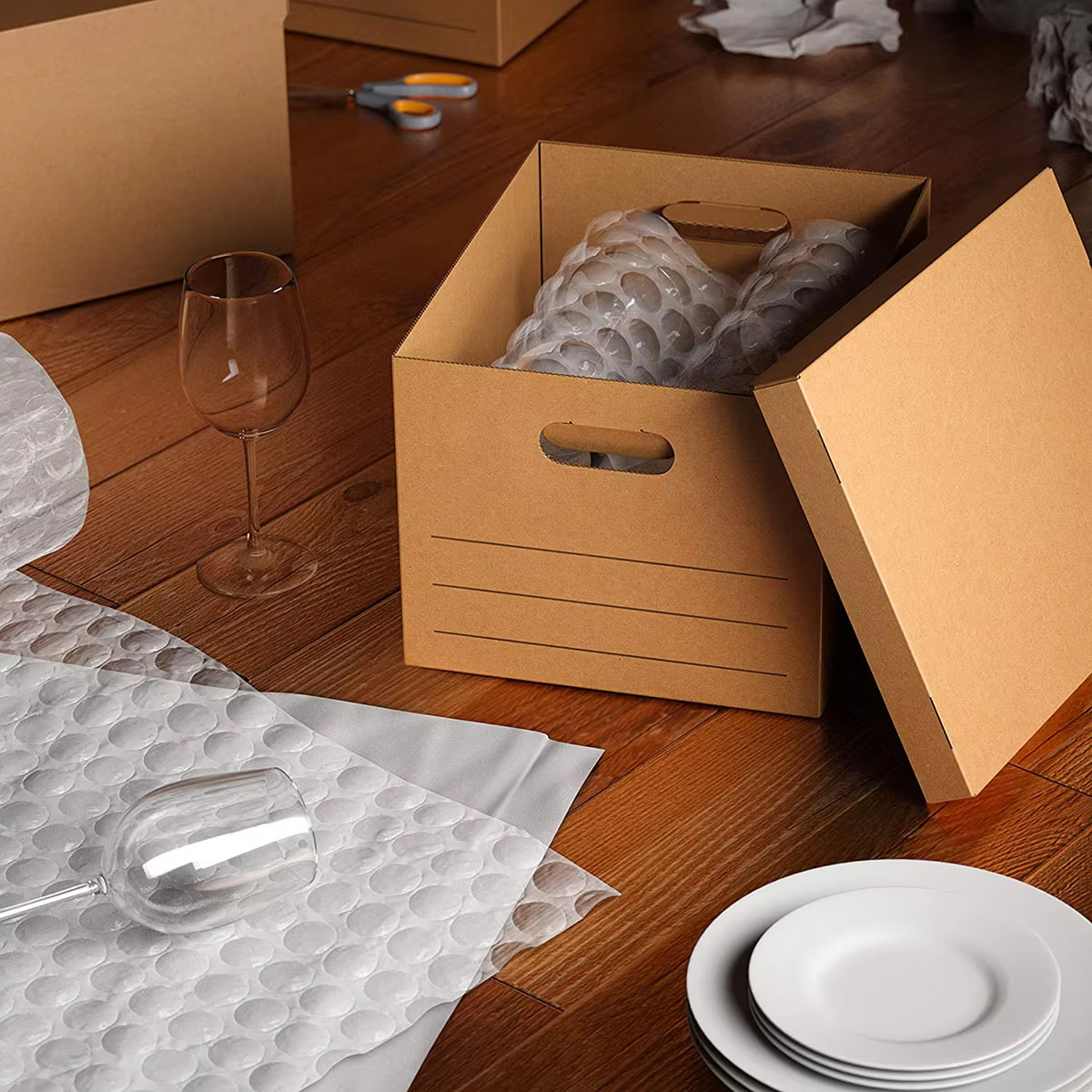 Corrugated carton with lid-5
