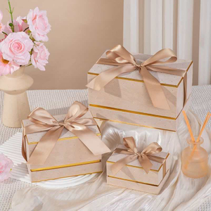 Classic Square Wedding Favor Boxes - Customizable with Logo/Date | Luxury/Minimalist Options for Weddings & Events