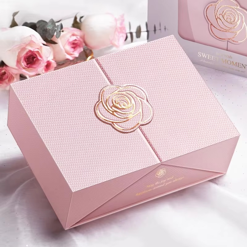 Premium Luxury Pink Cosmetic Packaging Box | Valentine's Day Jewelry Box | Festival Gift Set Box