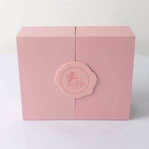 Custom FSC Double-Door Rigid Gift Box Luxury Packaging with Paper Insert & Shredded Raffia