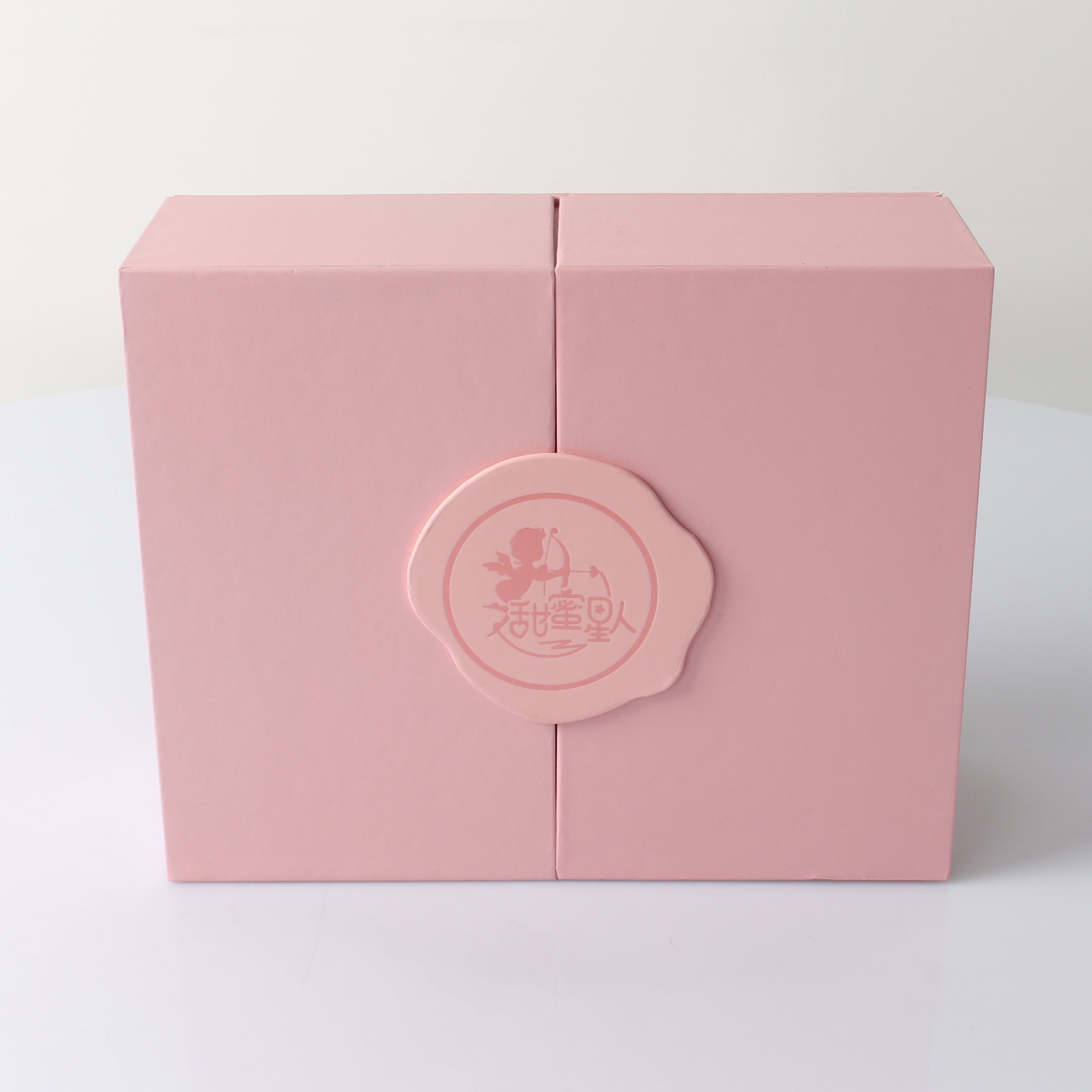 Custom FSC Double-Door Rigid Gift Box Luxury Packaging with Paper Insert & Shredded Raffia