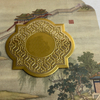 Custom Luxury Specialty Paper Rigid Gift Box with Bamboo Structure & Metal Emblem