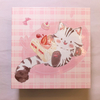 Custom FSC Dessert Gift Box UV Printing Cute Cat Themed Burlap Packaging