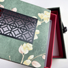 New Chinese Style Embossed Specialty Paper 2-Tier Portable Custom Gift Box