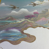 Custom Luxury Rigid Gift Box with Lotus Pond Embossing & Gold Foil