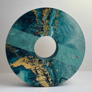 Custom Luxury Round Rigid Gift Box with Gold Foil Stamping