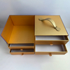 Luxury 4-Drawer Rigid Gift Box with Leather Clasp & Custom Printing