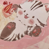 Custom FSC Dessert Gift Box UV Printing Cute Cat Themed Burlap Packaging