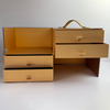 Luxury 4-Drawer Rigid Gift Box with Leather Clasp & Custom Printing