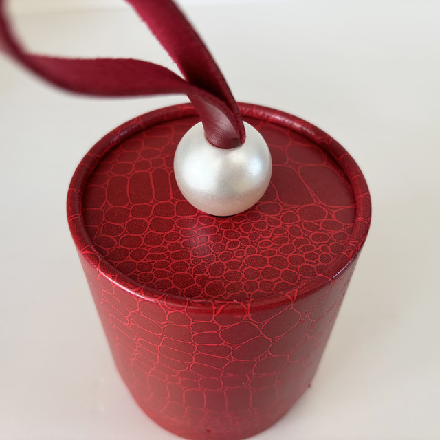 Luxury Red Crocodile Pattern Leather Cylinder Gift Box