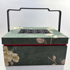 New Chinese Style Embossed Specialty Paper 2-Tier Portable Custom Gift Box